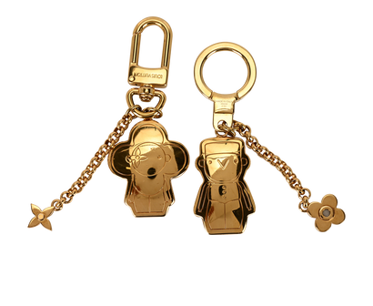 Louis Vuitton Vivienne & Gaston Splittable Keyring, &pound;350, Accessories, Gold, Brass, Front view